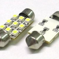 LED Диодна крушка 9LED SMD 12V Festoon 37 мм , снимка 1 - Аксесоари и консумативи - 18990032