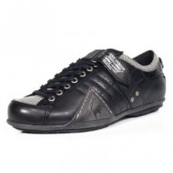 Нови черни кожени спортни обувки LE COQ SPORTIF Sapporo Lea оригнал, снимка 1 - Кецове - 14849166