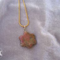 Колие цвете Унакит, снимка 1 - Колиета, медальони, синджири - 11143687