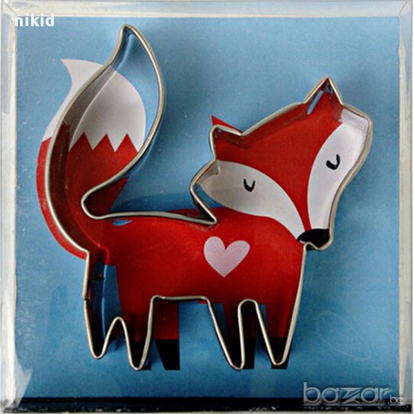 лисица метална форма резец украса  бисквитки фондан, снимка 1