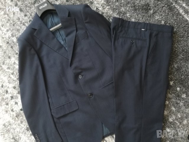 Тъмно син костюм на райе Apolon, снимка 6 - Костюми - 23855516