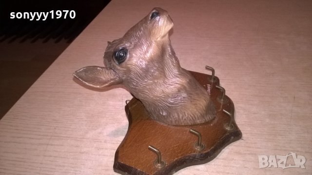 сърна-закачалка за ключове-18х15х12см-внос франция, снимка 2 - Колекции - 22597379