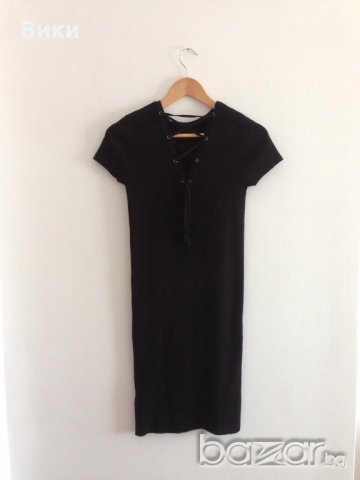 нова черна рокля bershka, снимка 6 - Рокли - 20839772