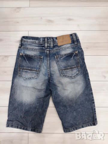 Детски сини къси дънки за момче марка Here & There
