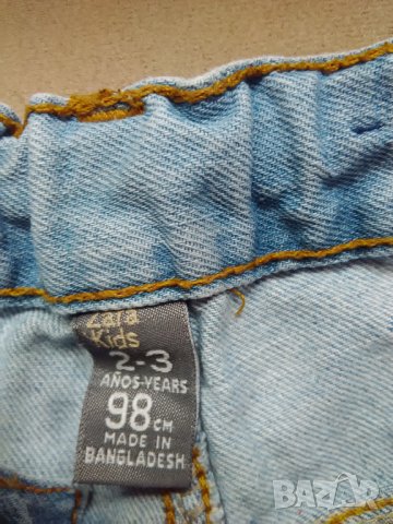 Къси дънкови панталонки Zara, снимка 2 - Детски къси панталони - 22554335