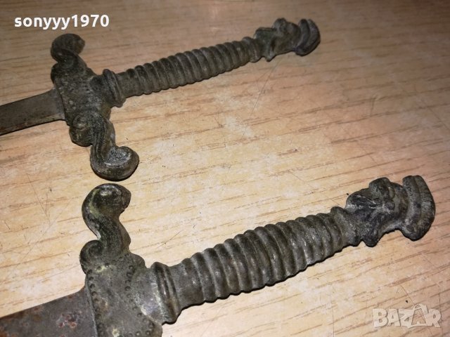 антики-31х7см-2бр ретро ножове-метал-внос швеицария, снимка 12 - Колекции - 21600216