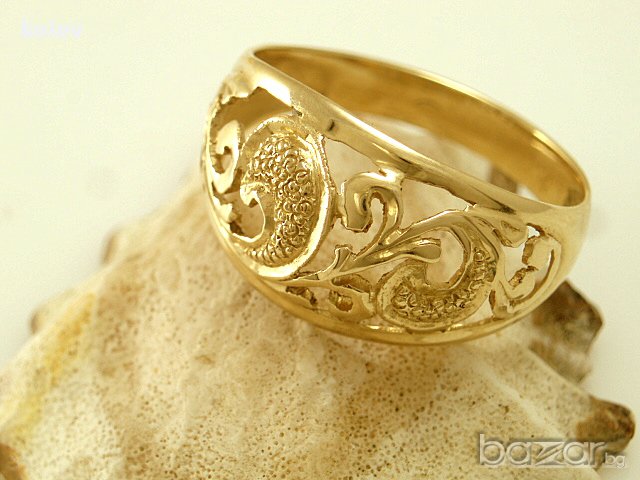 златен пръстен в ретро стил 3.55 грама/размер № 62.5-63, снимка 1