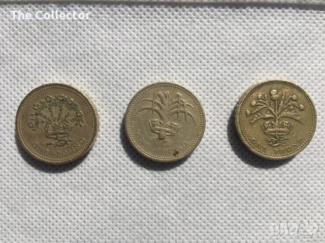 Стари Монети от 1 Паунд - малък тираж / 1£ Old Coins, снимка 2 - Нумизматика и бонистика - 25586221