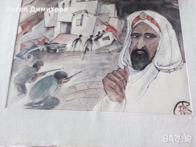 Картина акварел Георги Репнински , снимка 3 - Картини - 25441962