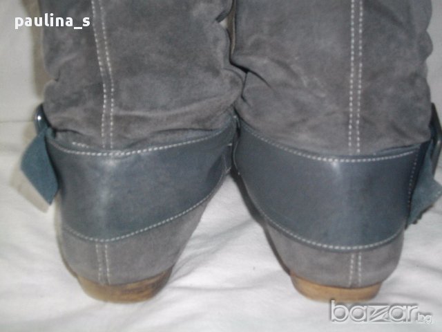 Дамски чизми от естествена кожа и велур, снимка 10 - Дамски ботуши - 16543726
