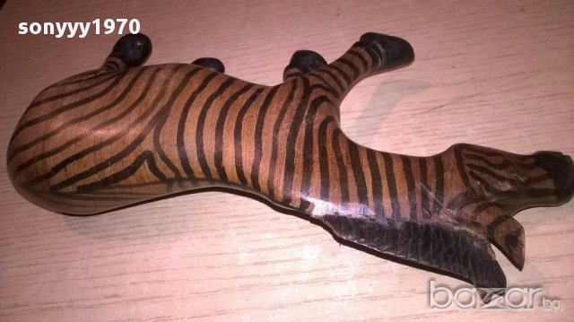 Зебра-тиково дърво-22х12х5см-внос швеицария, снимка 8 - Антикварни и старинни предмети - 17393092