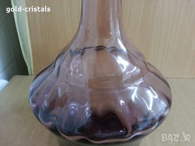 гарафа цветно стъкло, снимка 5 - Антикварни и старинни предмети - 25516954