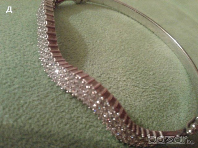 Чисто нова сребърна гривна с покритие от родий, снимка 2 - Гривни - 13358274