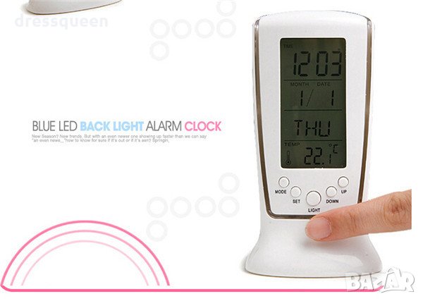 510 Настолен часовник с термометър , снимка 8 - Други стоки за дома - 23496199