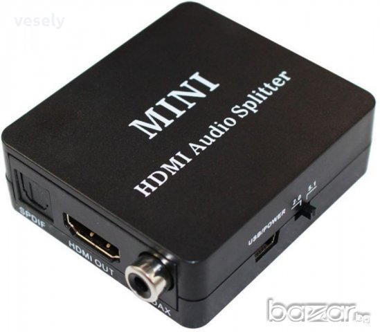 Mini HDMI Audio Splitter , снимка 2 - Ресийвъри, усилватели, смесителни пултове - 20253420