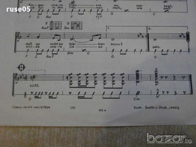 Книга "LDZ SCHLAGER FÜR GITARRE - 4 - Jürgen Kliem" - 4 стр., снимка 6 - Специализирана литература - 15952215