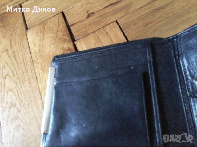 Портфейл Бонд естествена кожа 120х95мм, снимка 4 - Портфейли, портмонета - 21674787