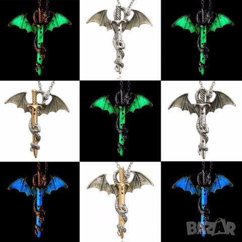 🐉 Едноглав Дракон медальон от Game of Thrones/ House of the Dragon - Таргериен герб, снимка 7 - Колекции - 20925831