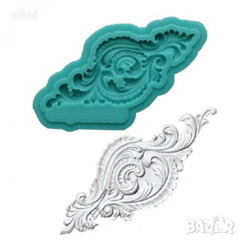 ОР39 малък орнамент силиконов молд форма декорация торта фондан шоколад и др.