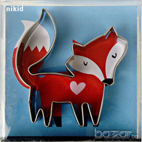 лисица метална форма резец украса  бисквитки фондан