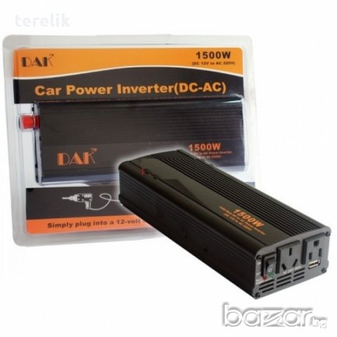 Нови Инвертор за кола DAK 500w 1000w 1500w и 2000w - 12V,24V/220V преобразувател, снимка 7 - Аксесоари и консумативи - 17821352