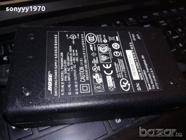 bose power adaptor+18v/-18v/1amp-внос англия, снимка 4 - Ресийвъри, усилватели, смесителни пултове - 20062834