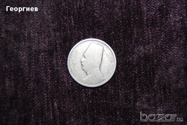 египет 5 милима  1925 ФАРУК сребро, снимка 2 - Нумизматика и бонистика - 10823323