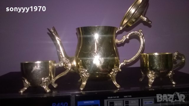 златна кана с две чаши за кафе или колекция-внос швеицария, снимка 7 - Колекции - 25343905