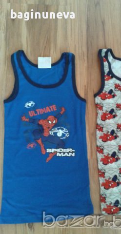 Нови детски потници на Disney Marvel от Англия Макуин и Спайдърмен-размер-110-116, снимка 4 - Детски тениски и потници - 15427005