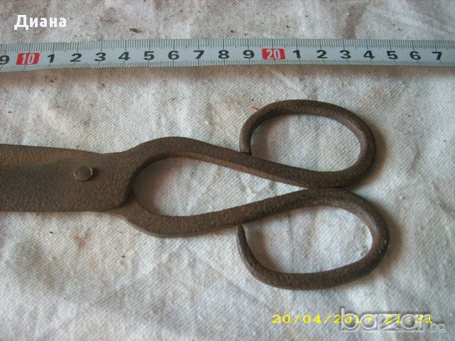 кована абаджийска ножица, снимка 2 - Антикварни и старинни предмети - 18048601