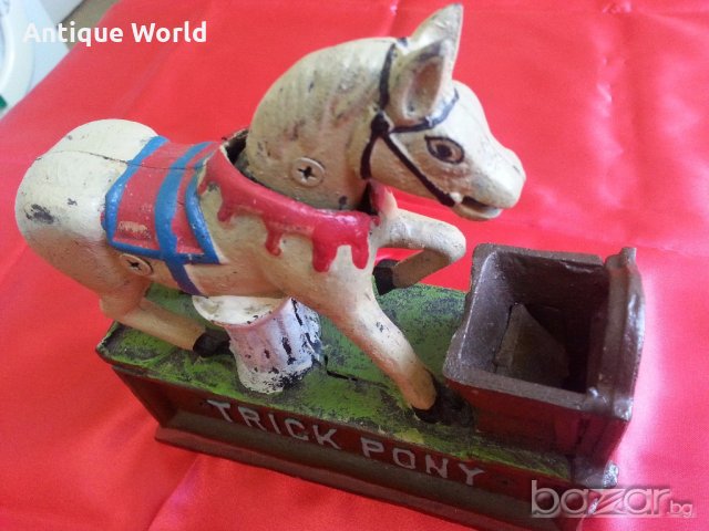 Старинна Американска ЧУГУНЕНА Играчка Патент 1885г., снимка 7 - Антикварни и старинни предмети - 18634804