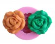3D роза в кръг 6 см силиконов молд форма украса мъфини фондан торта шоколад и др, снимка 1