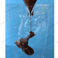 3D Великденски заек форма отливка калъп пластмаса поликарбонат шоколад тесто желе украса декориране, снимка 2 - Форми - 17056758