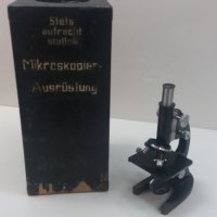 Старинен микроскоп WINKEL-ZEISS GOTTINGEN 61675 , снимка 2 - Антикварни и старинни предмети - 25631347