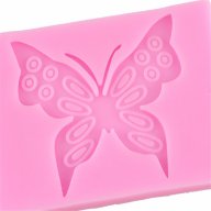 пеперуда плитък силиконов молд форма за украса декорация фондан торта мъфин, снимка 1 - Форми - 16049180