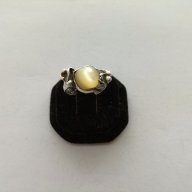 Сребърен авторски  пръстен със седеф - сребро проба 950, снимка 2 - Пръстени - 18572368