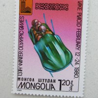 Сет марки Зимни олимпийски игри 1980, Монголия, 1980, ново,, снимка 3 - Филателия - 22432060
