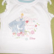 Прекрасна блуза с къс ръкав в бяло Disney, размер 6-9 (месеца), снимка 6 - Бебешки блузки - 10714322