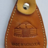  Автентичен кожен ключодържател от Монголия-серия-19, снимка 2 - Други - 23508618