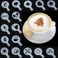 16 броя Шаблони за Кафе Капучино Торта Сладкиш Спрей , снимка 4 - Други - 23252628