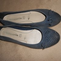 Кожени балеринки в синьо  Tamaris, снимка 2 - Дамски ежедневни обувки - 23039094