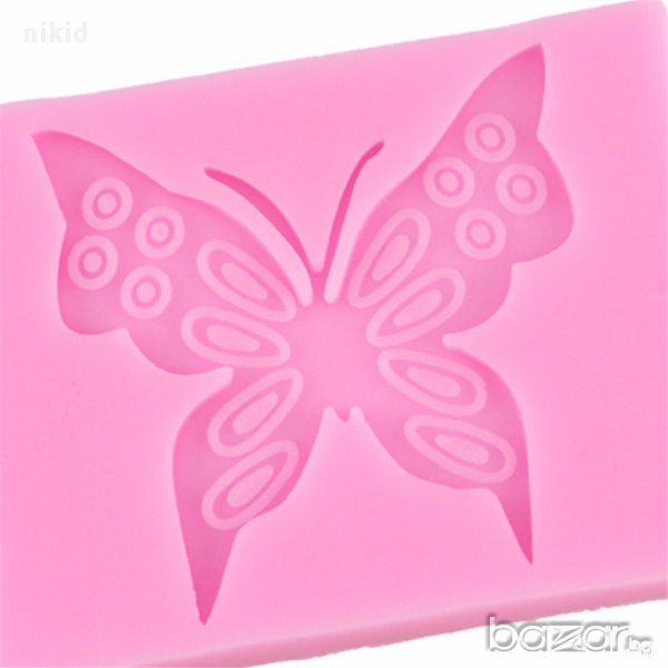 пеперуда плитък силиконов молд форма за украса декорация фондан торта мъфин, снимка 1