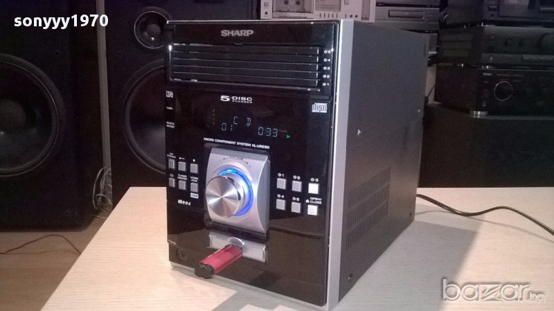 Sharp xl-ur250h usb/cd mp3/tuner rds/ampli aux-внос швеицария, снимка 1