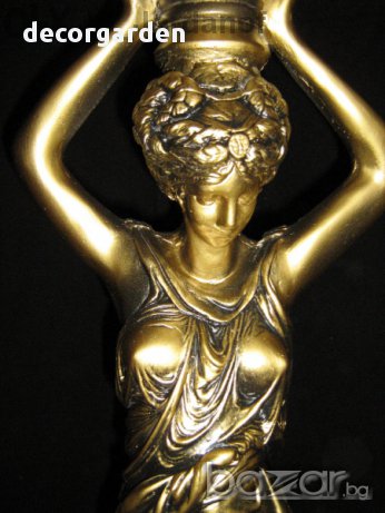 10. Статуя Римлянка гипс в злато и сребро , снимка 1