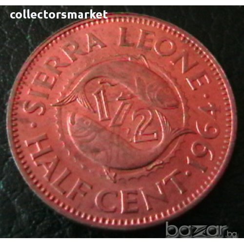 ½ цента 1964, Сиера Леоне, снимка 1