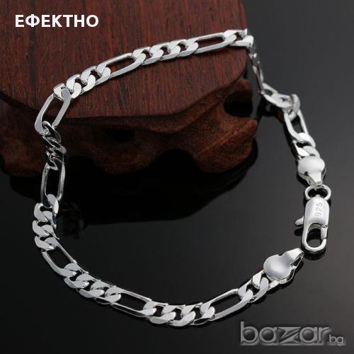 Сребърна гривна, плетка Картие, снимка 1