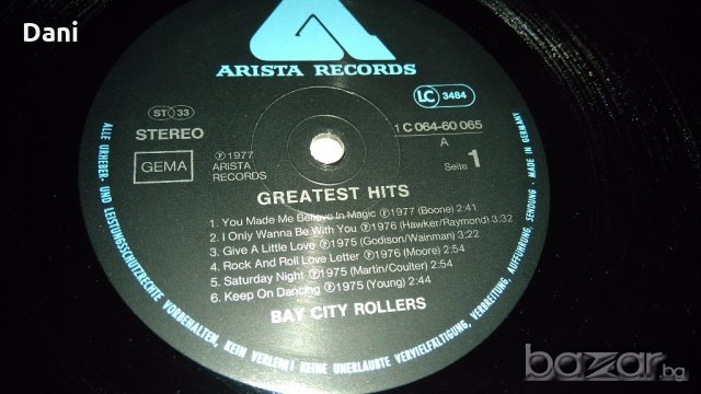  Грамофонна плоча - Bay City Rollers ‎– Greatest Hits, снимка 2 - Грамофонни плочи - 18699368