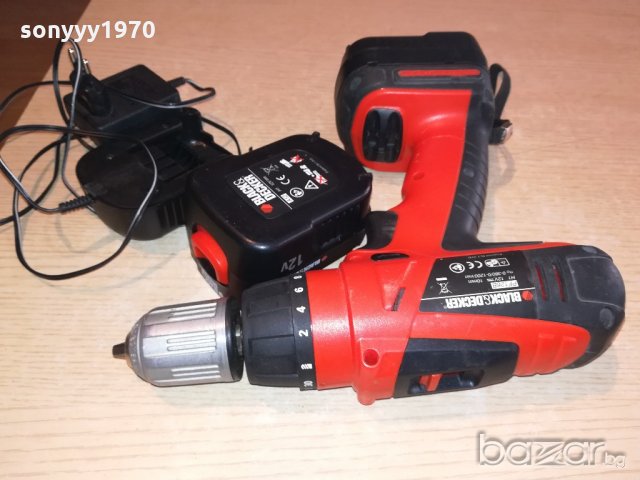 black & decker-с 2 батерии и зарядно-внос швеицария, снимка 2 - Други инструменти - 20549551