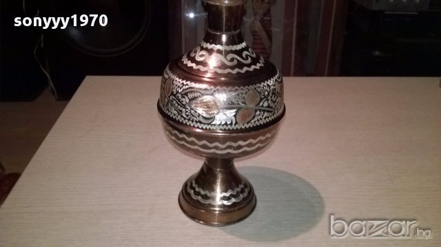 Красива ваза-25х13см-внос швеицария, снимка 3 - Антикварни и старинни предмети - 17409093