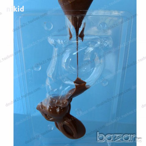 3D Великденски заек форма отливка калъп пластмаса поликарбонат шоколад тесто желе украса декориране, снимка 2 - Форми - 17056758